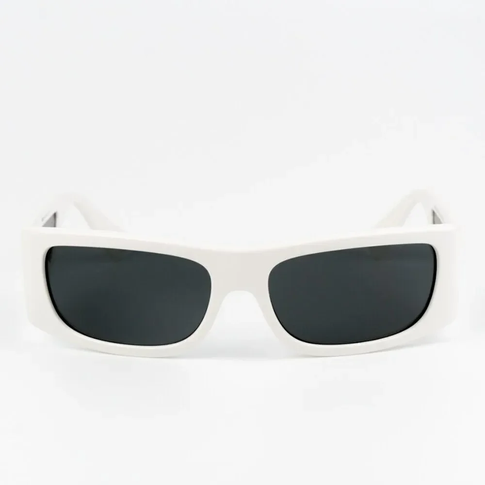 NEW Versace VE4482 314/87 White Dark Grey Rectangular Unisex Sunglasses